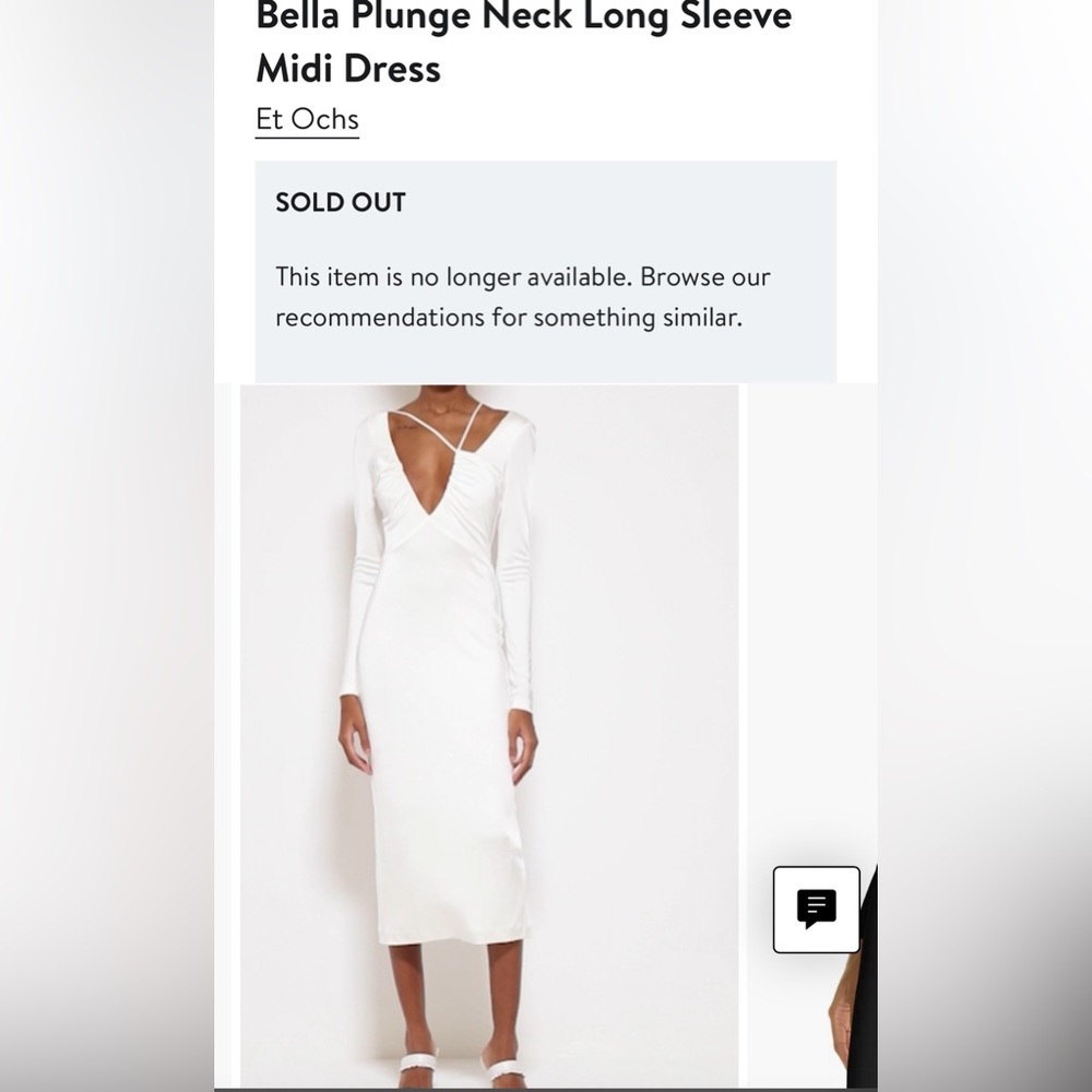 Et Ochs Bella Long Sleeve Plunge Neck Midi Dress